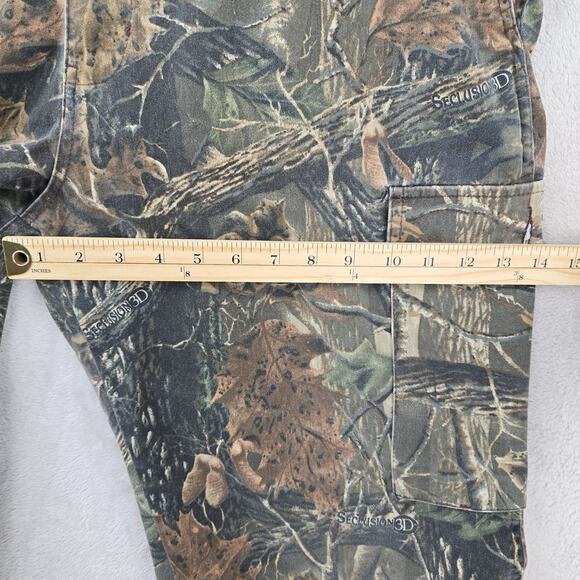 Cabela Ourdoor Gear Hunting Camo Cargo Pants Mens 36 Seclusion 3D 36x32 - Picture 11 of 11